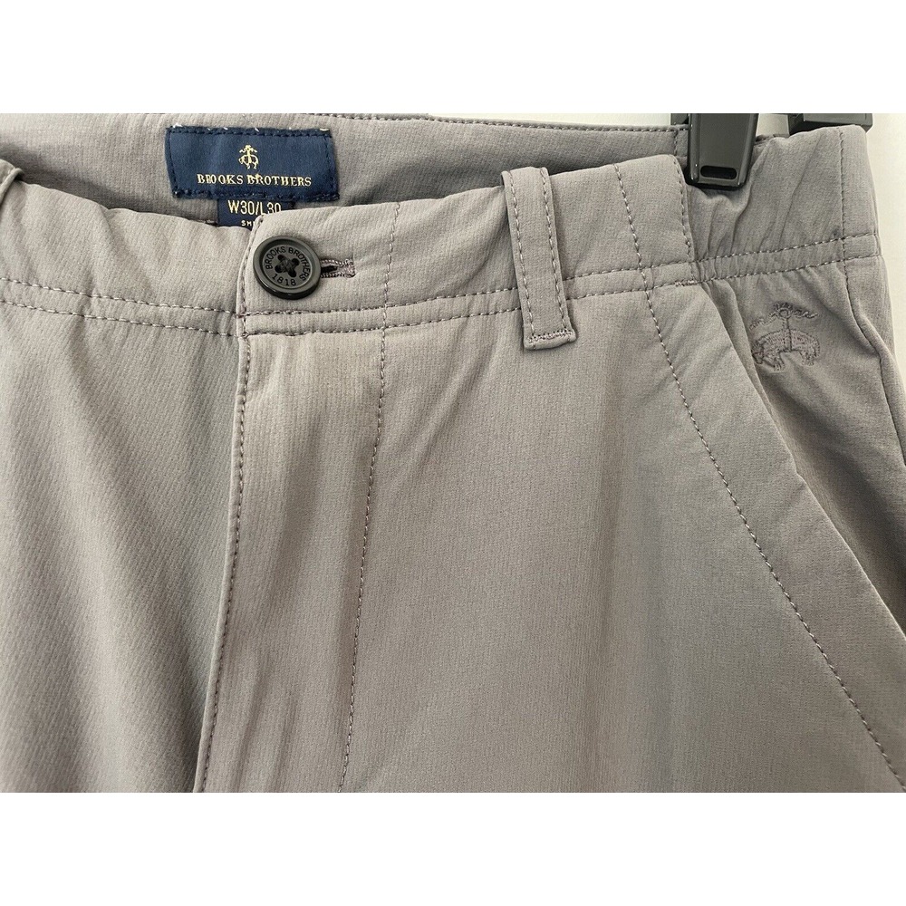 Brooks Brothers Golf Performance Pants‎ Gray 30 X 30 Nylon Spandex Chino Khaki - Picture 2 of 15
